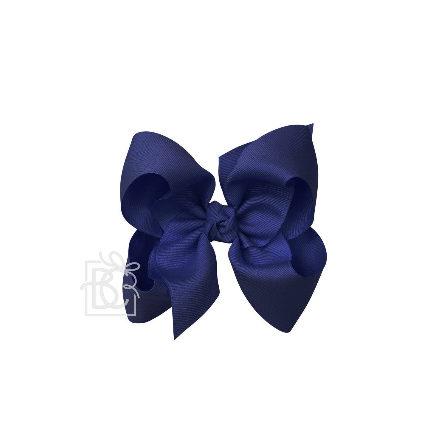 5.5" Hairbow on Alligator Clip: Navy
