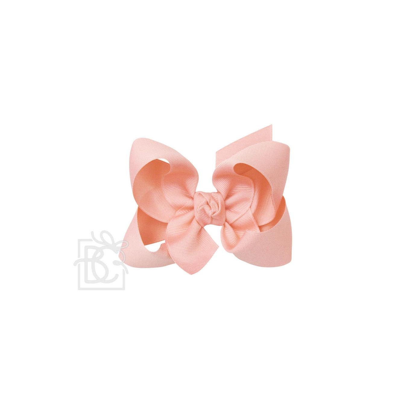 4.5" Hairbow on Alligator Clip: Light Coral