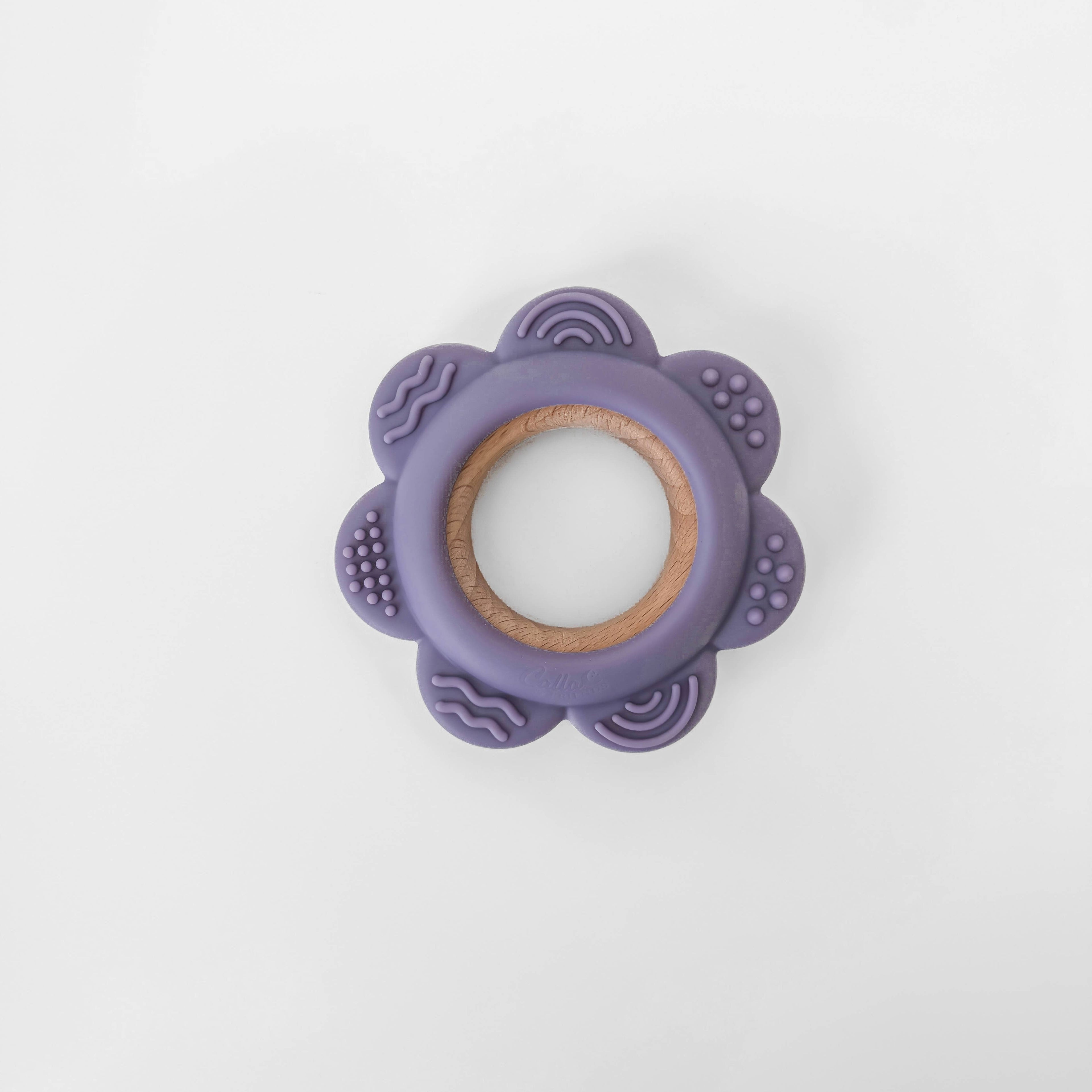 Garden Party Teether Collection - Flower: Purple