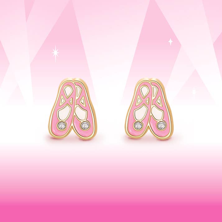 Ballet Slippers Cutie Stud Earrings for Girls