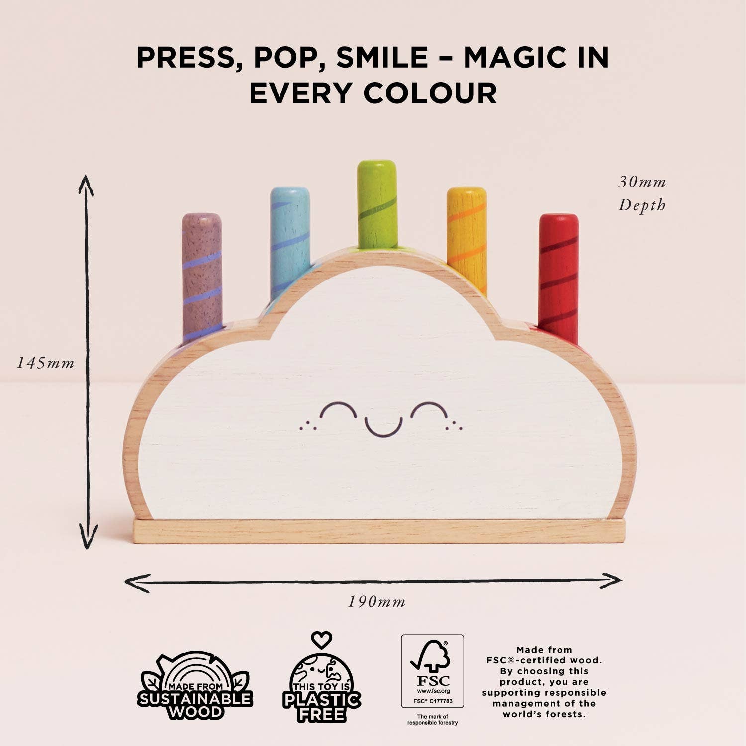 Rainbow Cloud Pop-up Toy