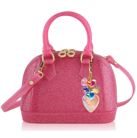 Cate Handbag: Bursting with Love: Hot Pink Sparkle