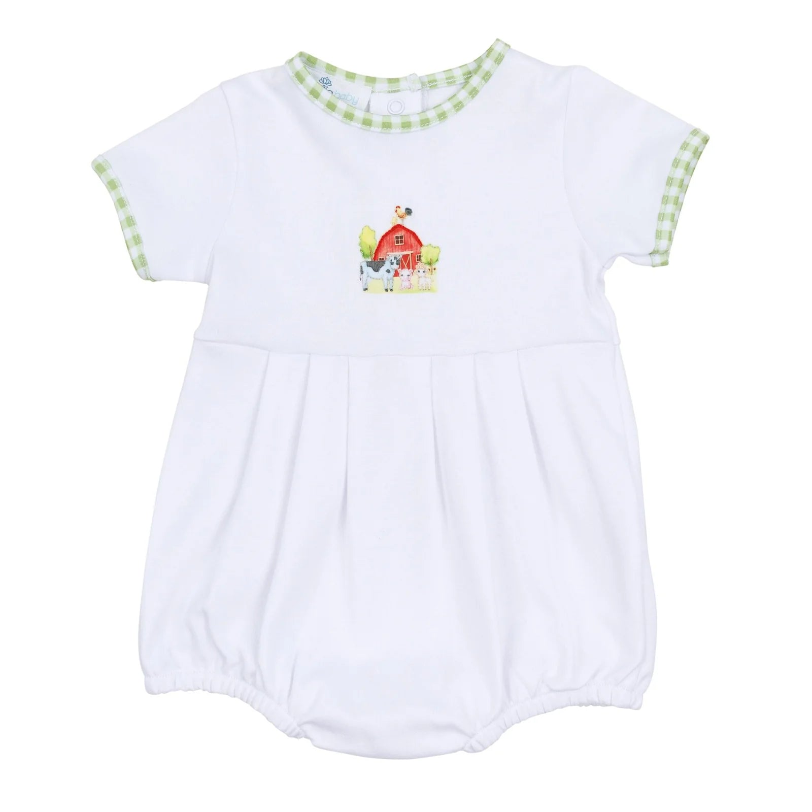 Barnyard Babies Embroidered SS Boy Bubble