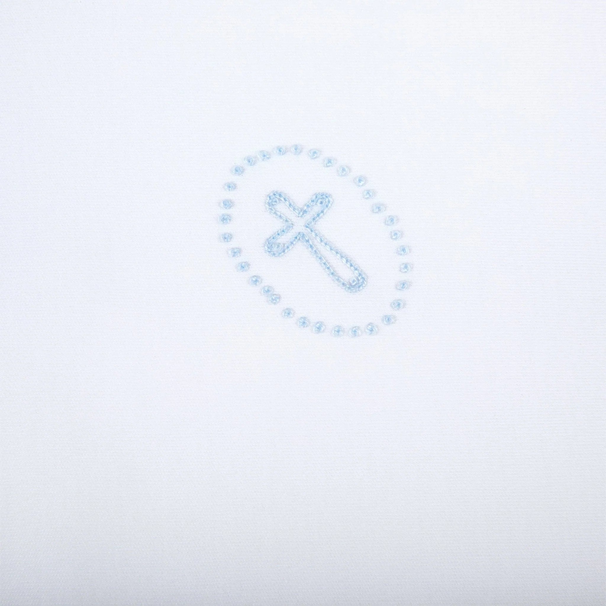Blessed Embroidered Receiving Blanket: Blue