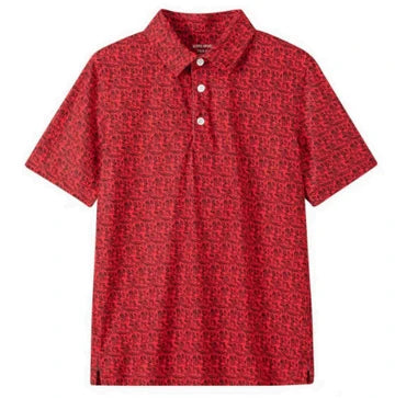 Black/Red Bulldog Performance SS Polo