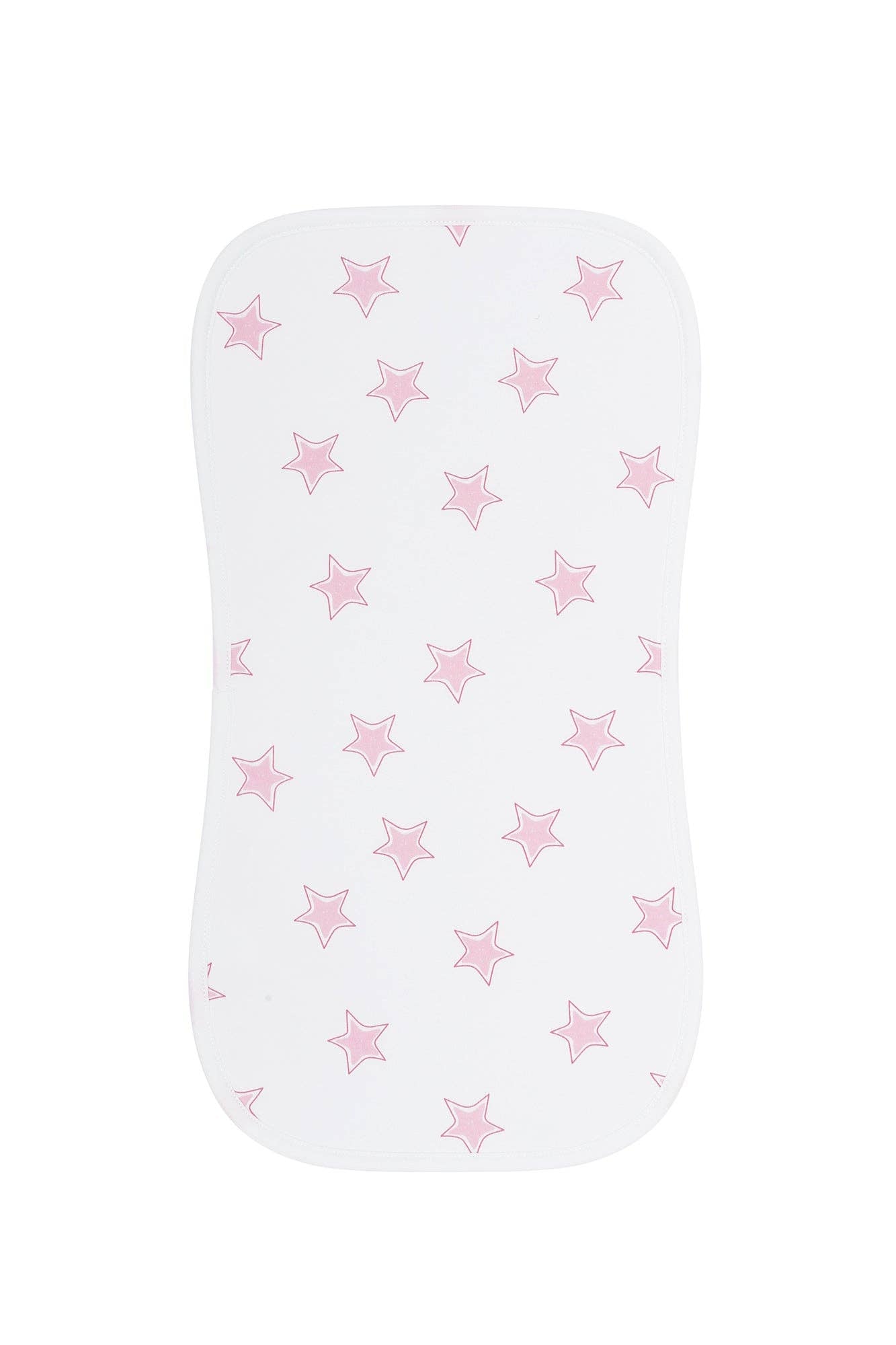Pink Stars Print Burp Cloth