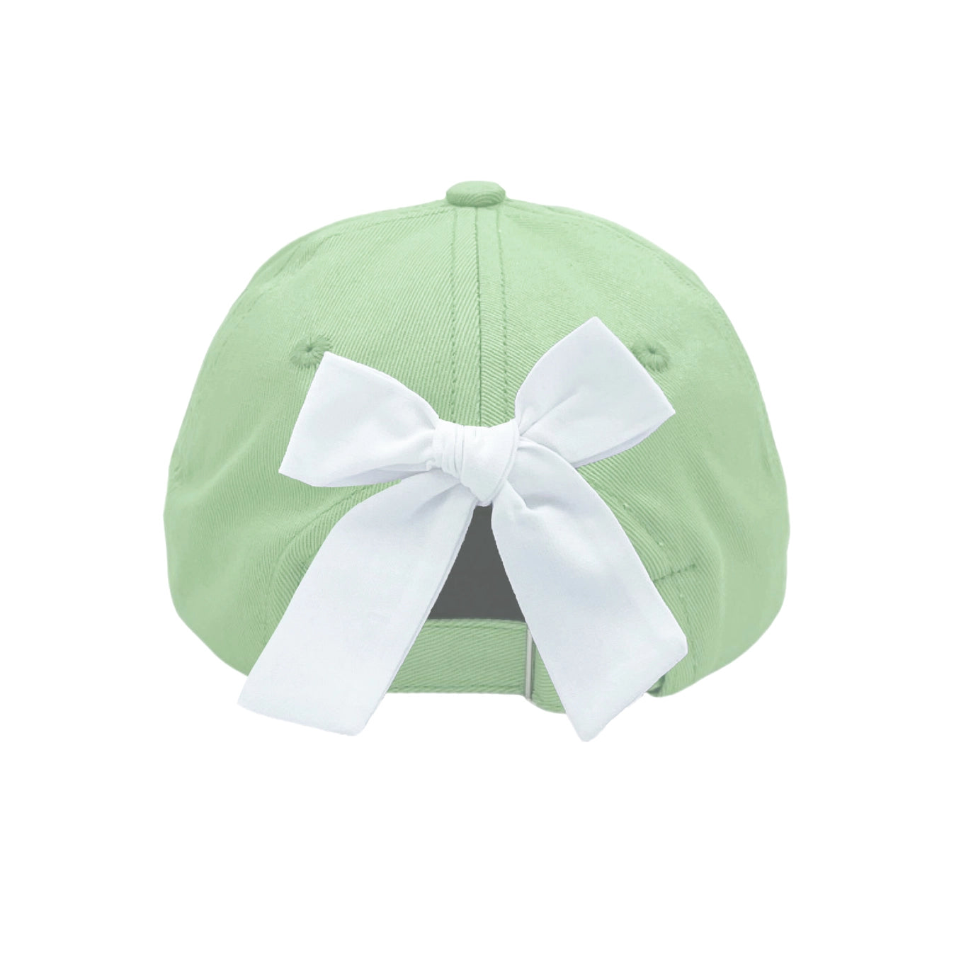 Blank Bow Baseball Hat: Green