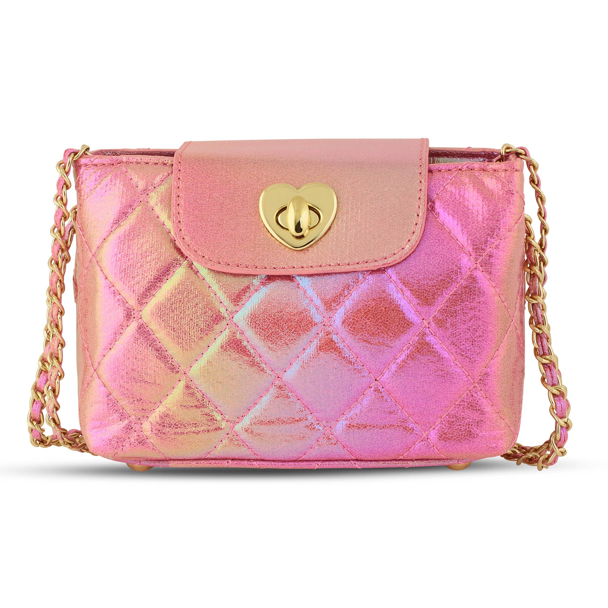 Paige Handbag: Pink Metallic