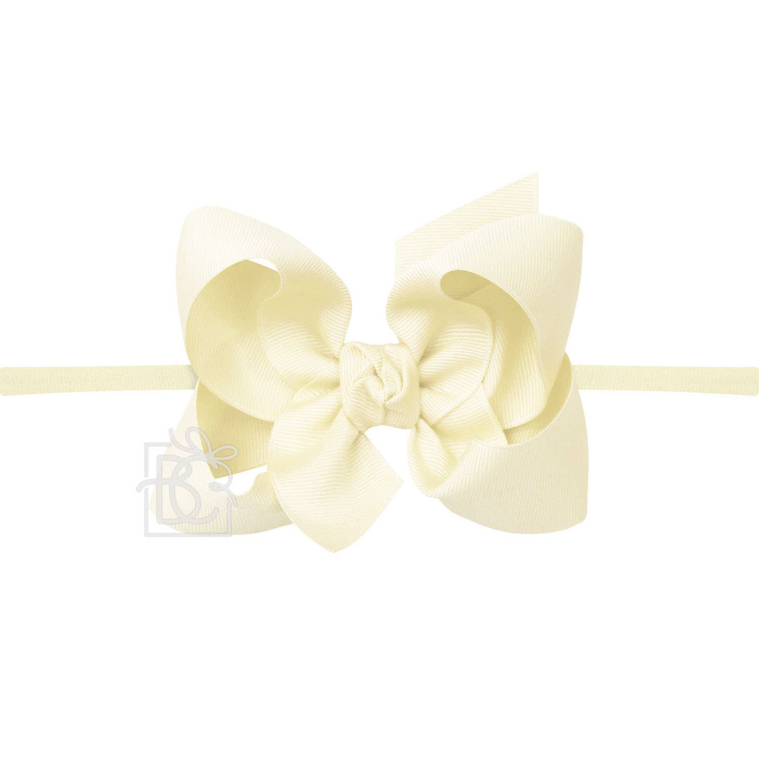 4.5" Infant Headband Hairbow: Light Yellow