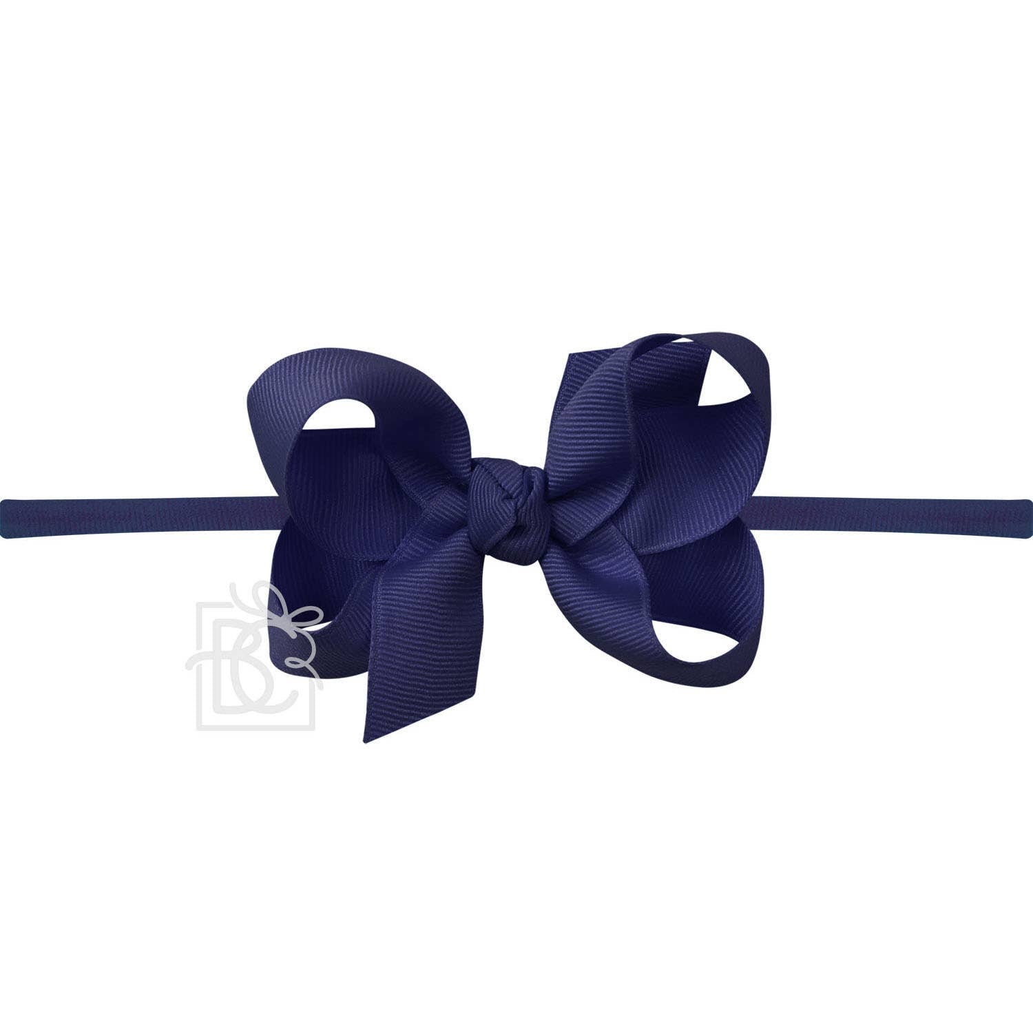 3.5" Infant Headband Hairbow: Navy