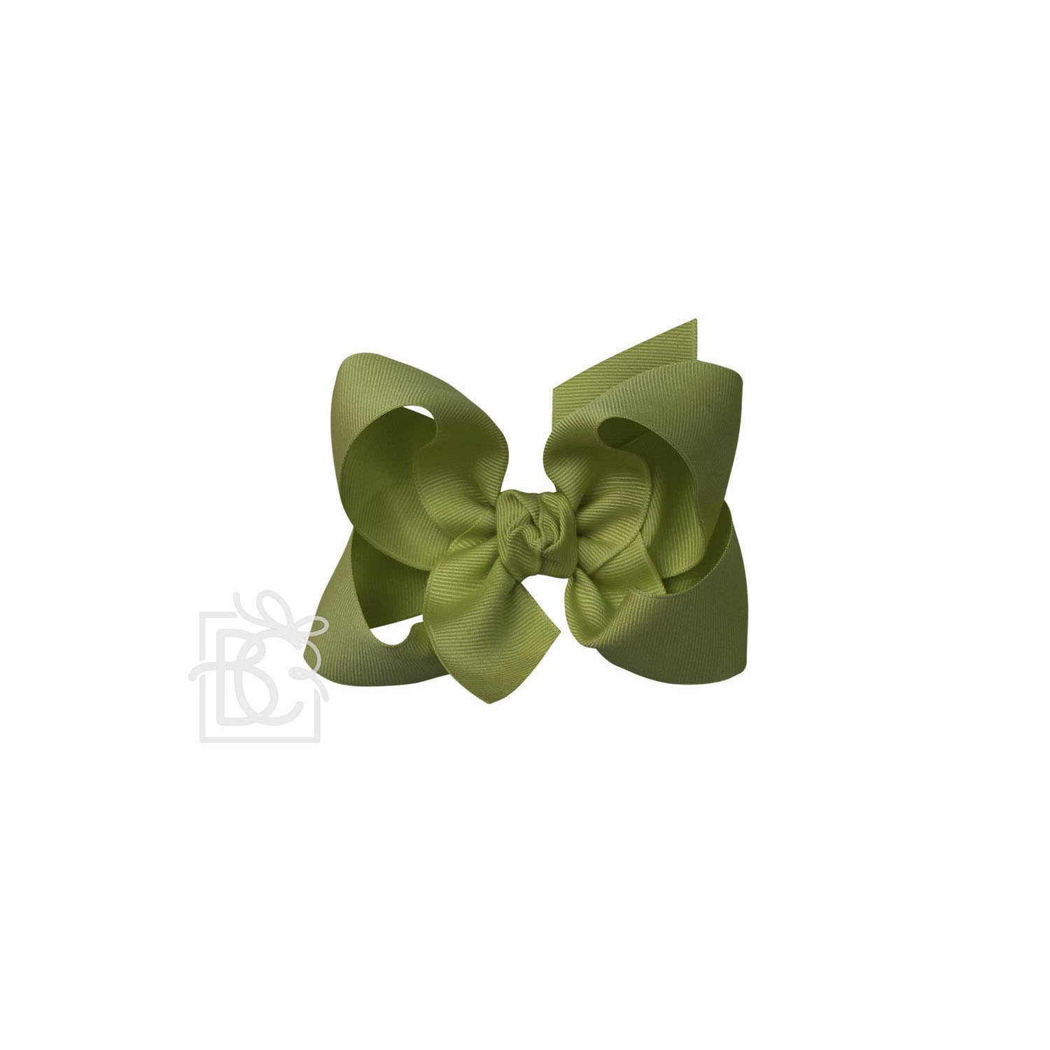 4.5" Hairbow on Alligator Clip: Moss Green