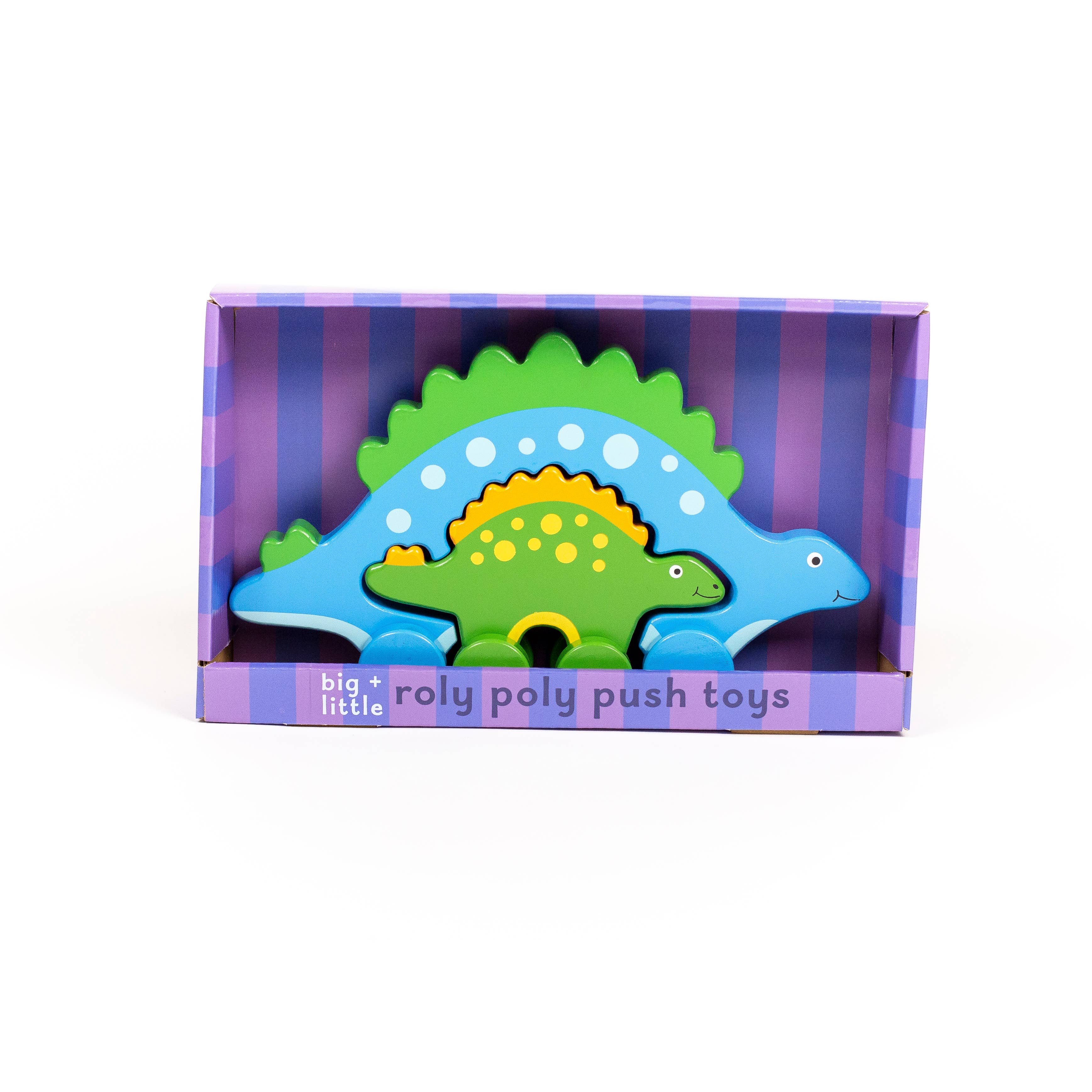 Stegosaurus Dino Big & Little Wooden Roller