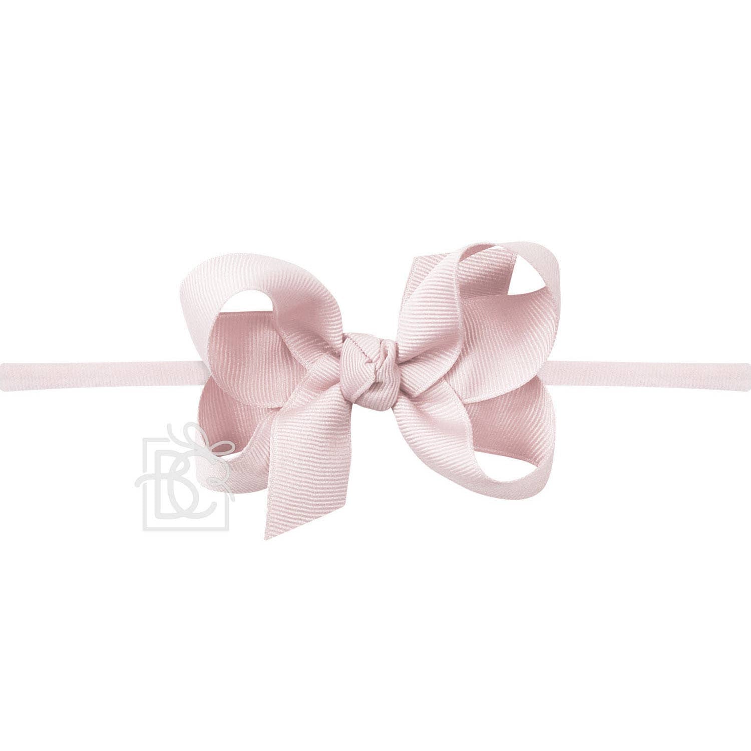 3.5" Infant Headband Hairbow: Powder Pink