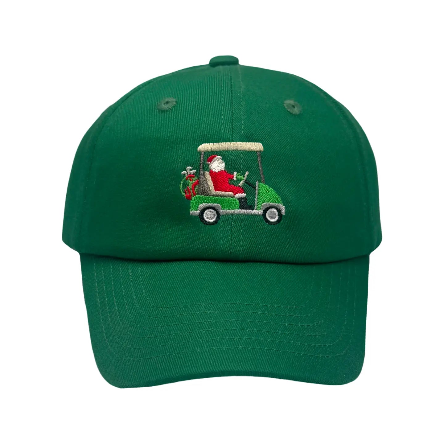 Santa Golf Cart Baseball Hat