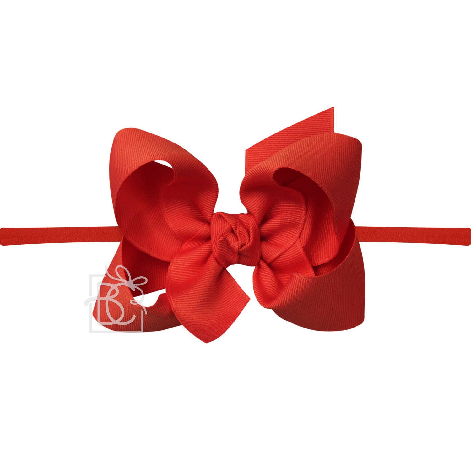 4.5" Infant Headband Hairbow: Red