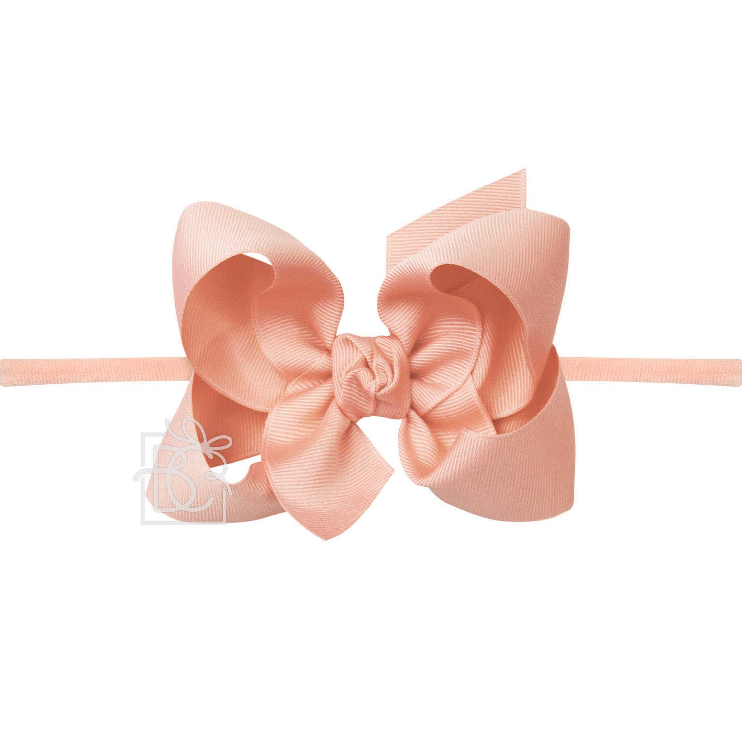 4.5" Infant Headband Hairbow: Light Coral