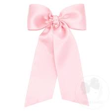 King Satin Bowtie with Twisted Wrap and Whimsy Tails: Light Pink