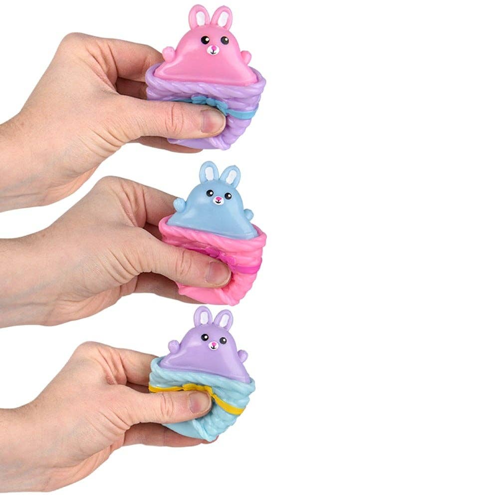 3" Squeezy Pop Up Bunny In Easter Basket
