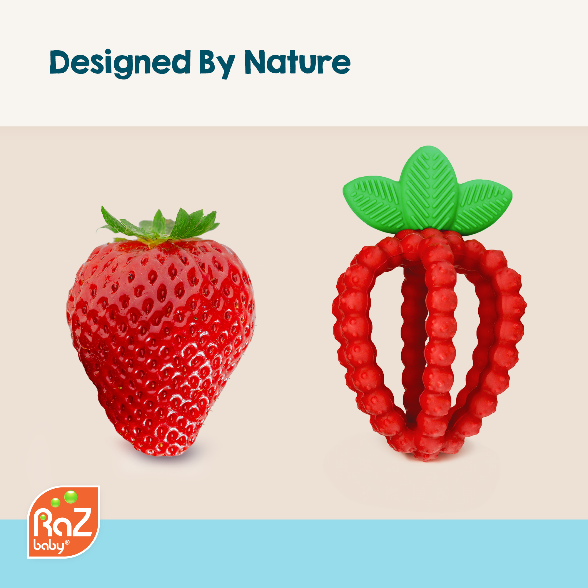 RaZberry Bites Teething Toy: Pink