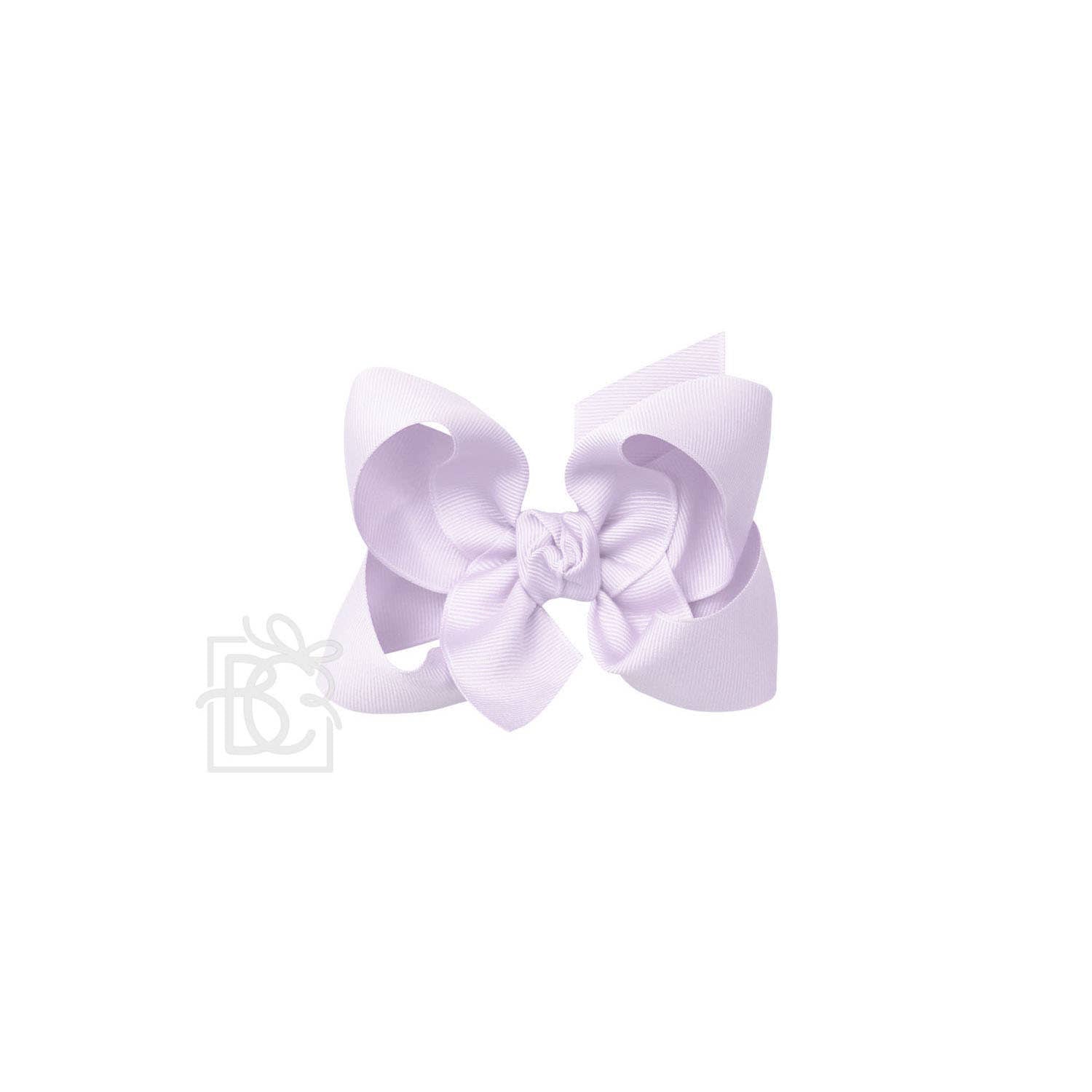 4.5" Hairbow on Alligator Clip: Powder Orchid