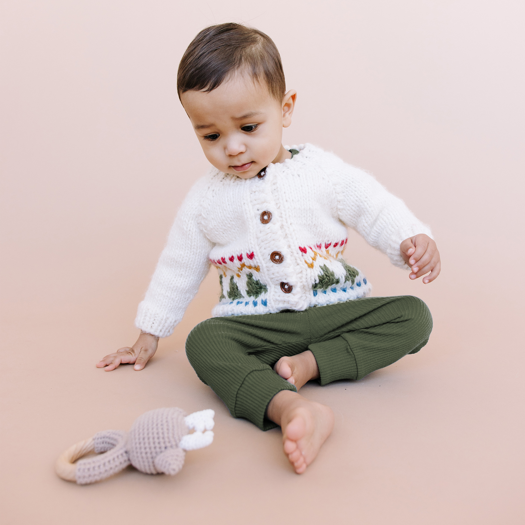 Tree Fair Isle CardiganChristmas Sweater