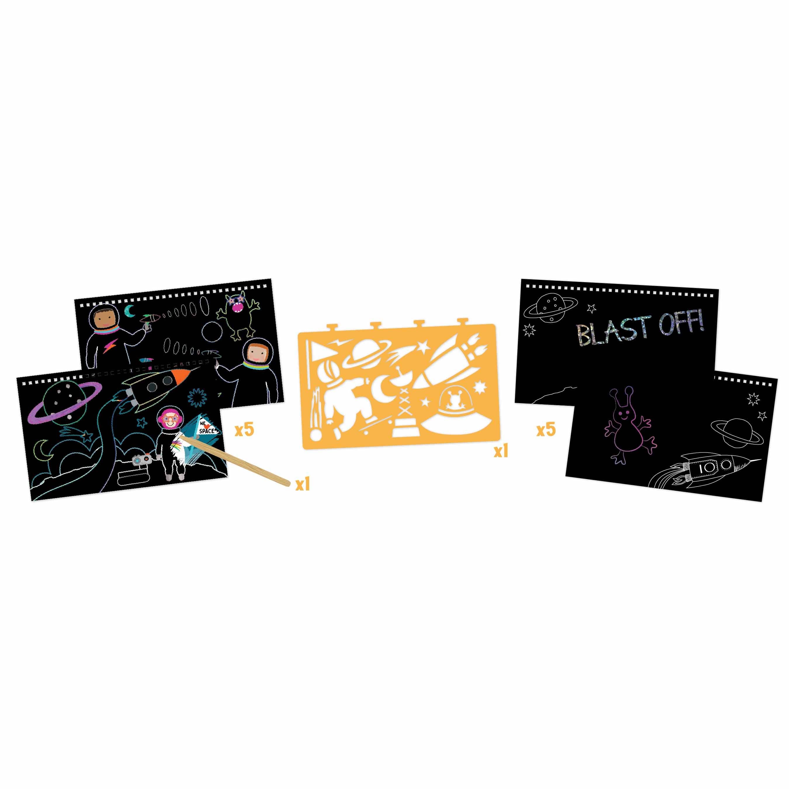 Space Scratch & Play Book
