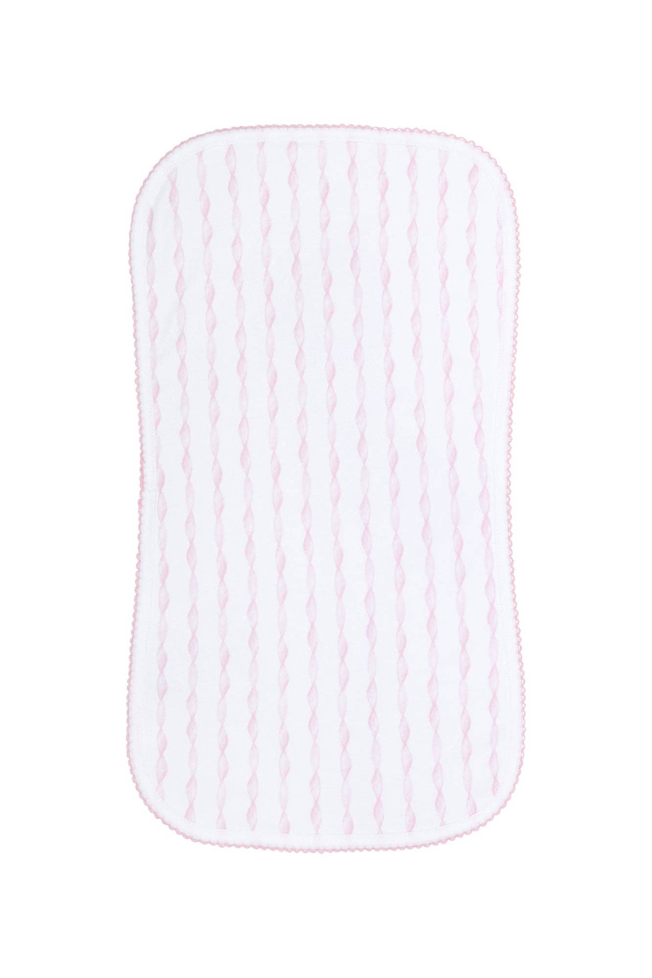 Pink Twirls Burp Cloth