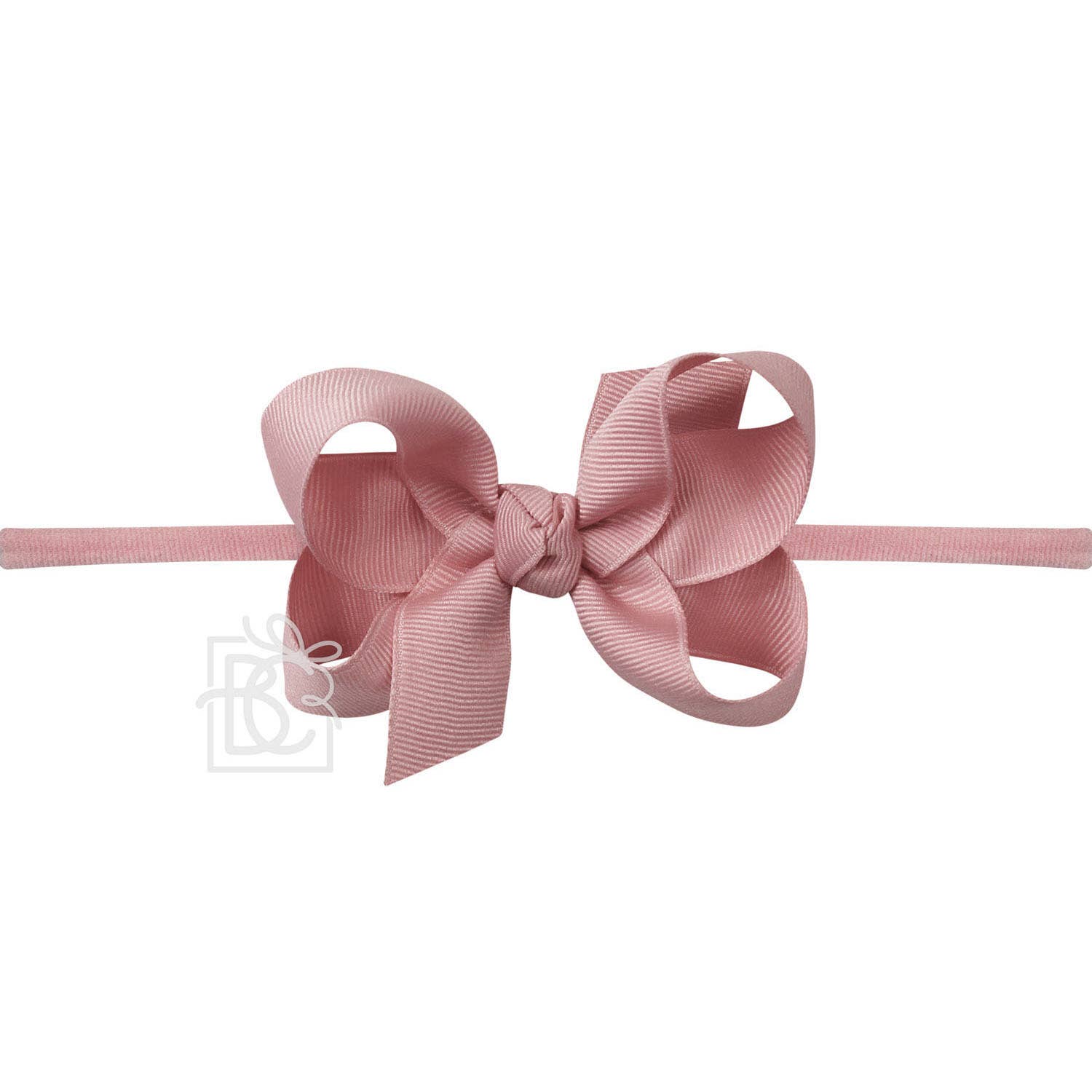 3.5" Infant Headband Hairbow: Mauve