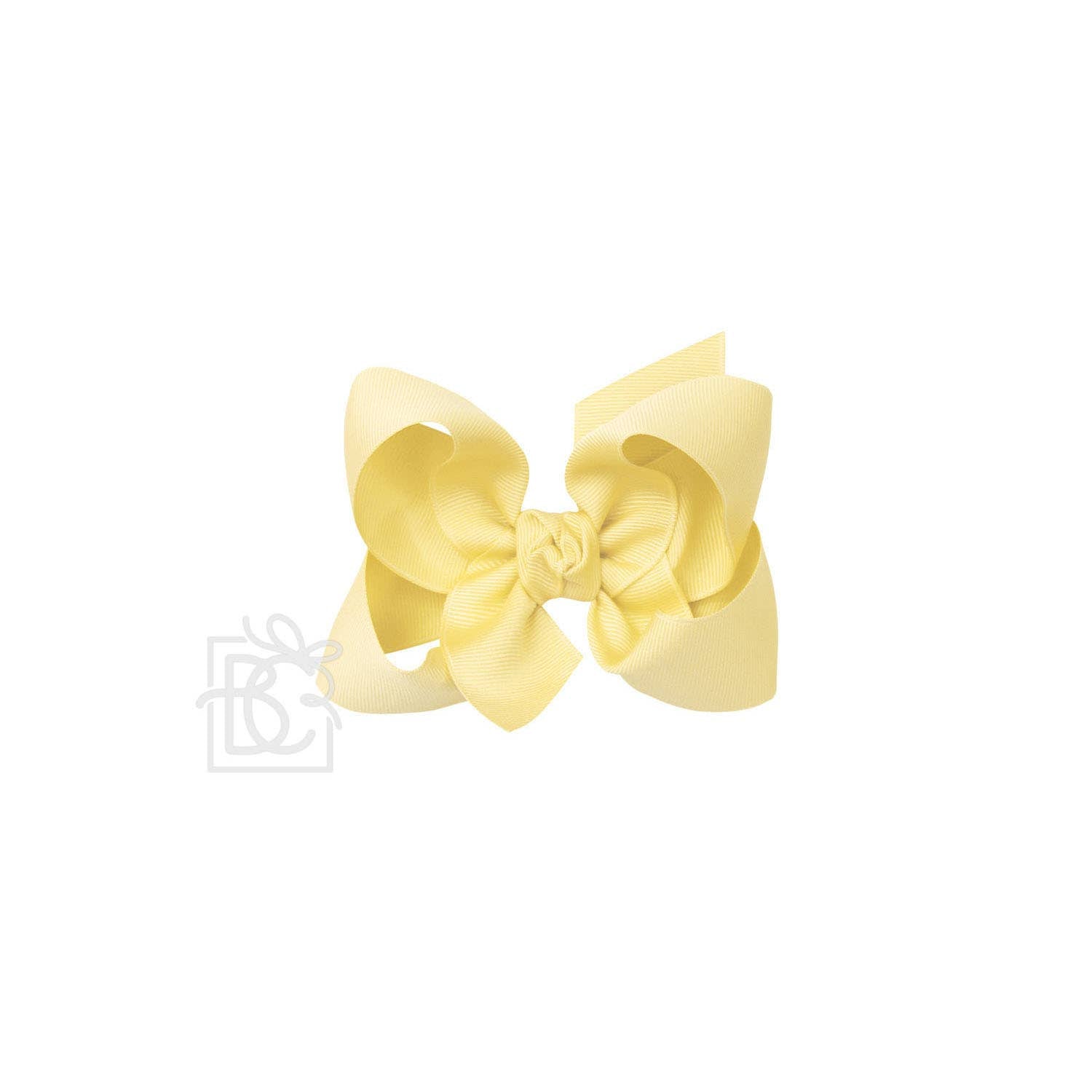 4.5" Hairbow on Alligator Clip: Light Yellow