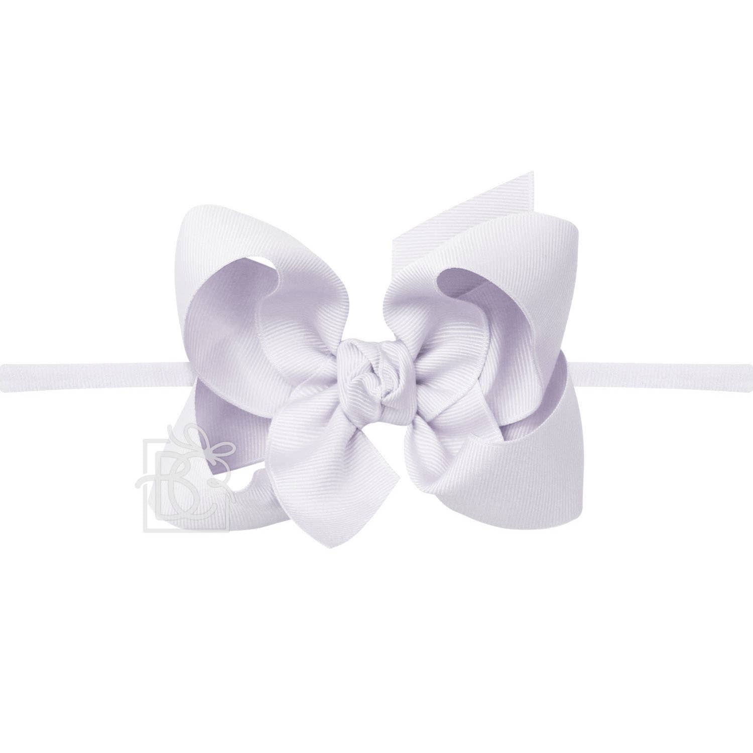 4.5" Infant Headband Hairbow: Powder Orchid