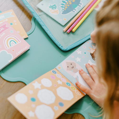 Set of 3 Pink Kids’ Activity Books : Travel & On-the-Go Fun