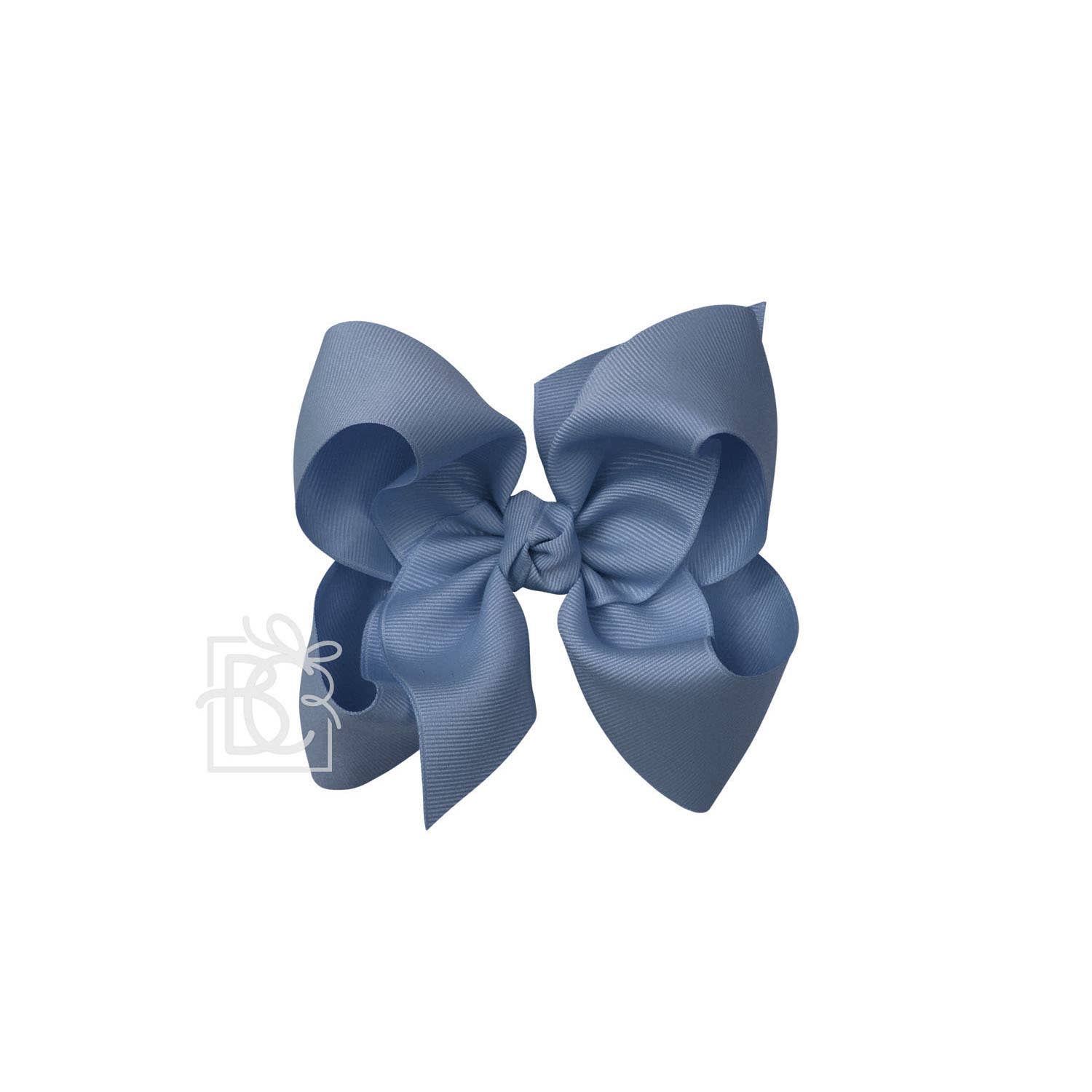5.5" Hairbow on Alligator Clip: Smoke Blue