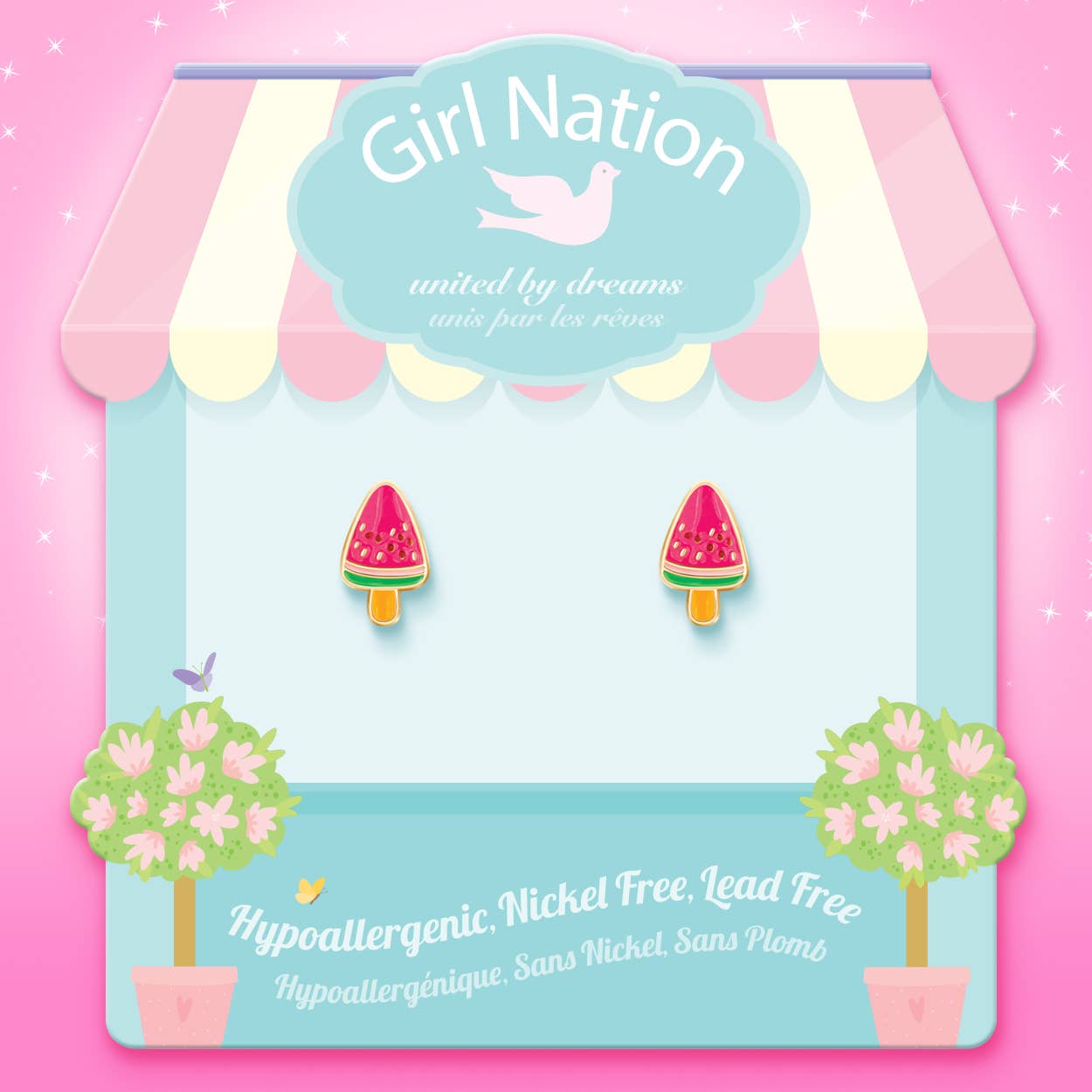 Melon Pop Cutie Stud Earrings