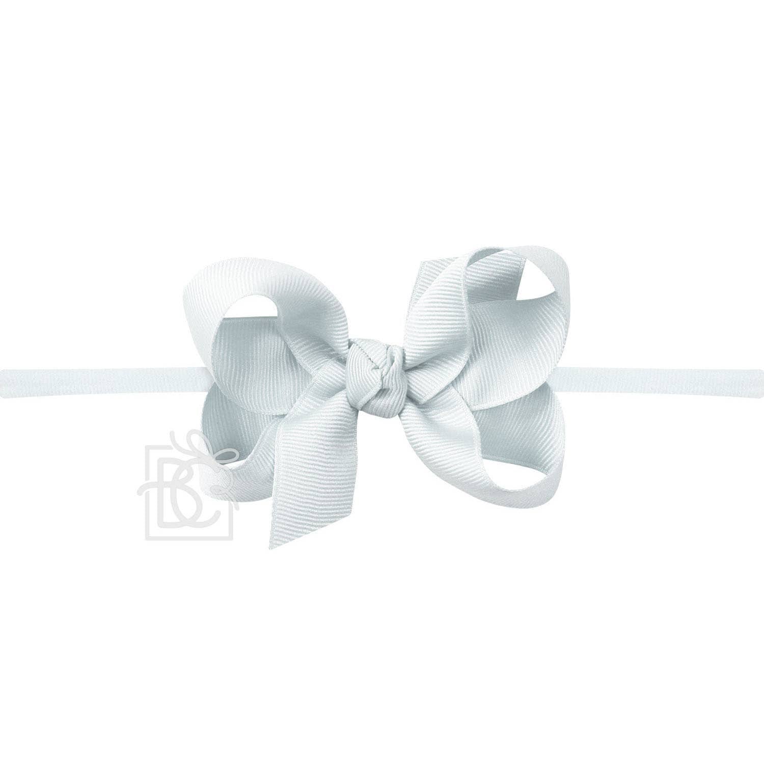 3.5" Infant Headband Hairbow: Powder Blue