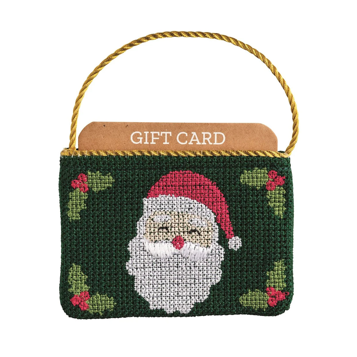 Needlepoint Christmas Gift Card Pouches
