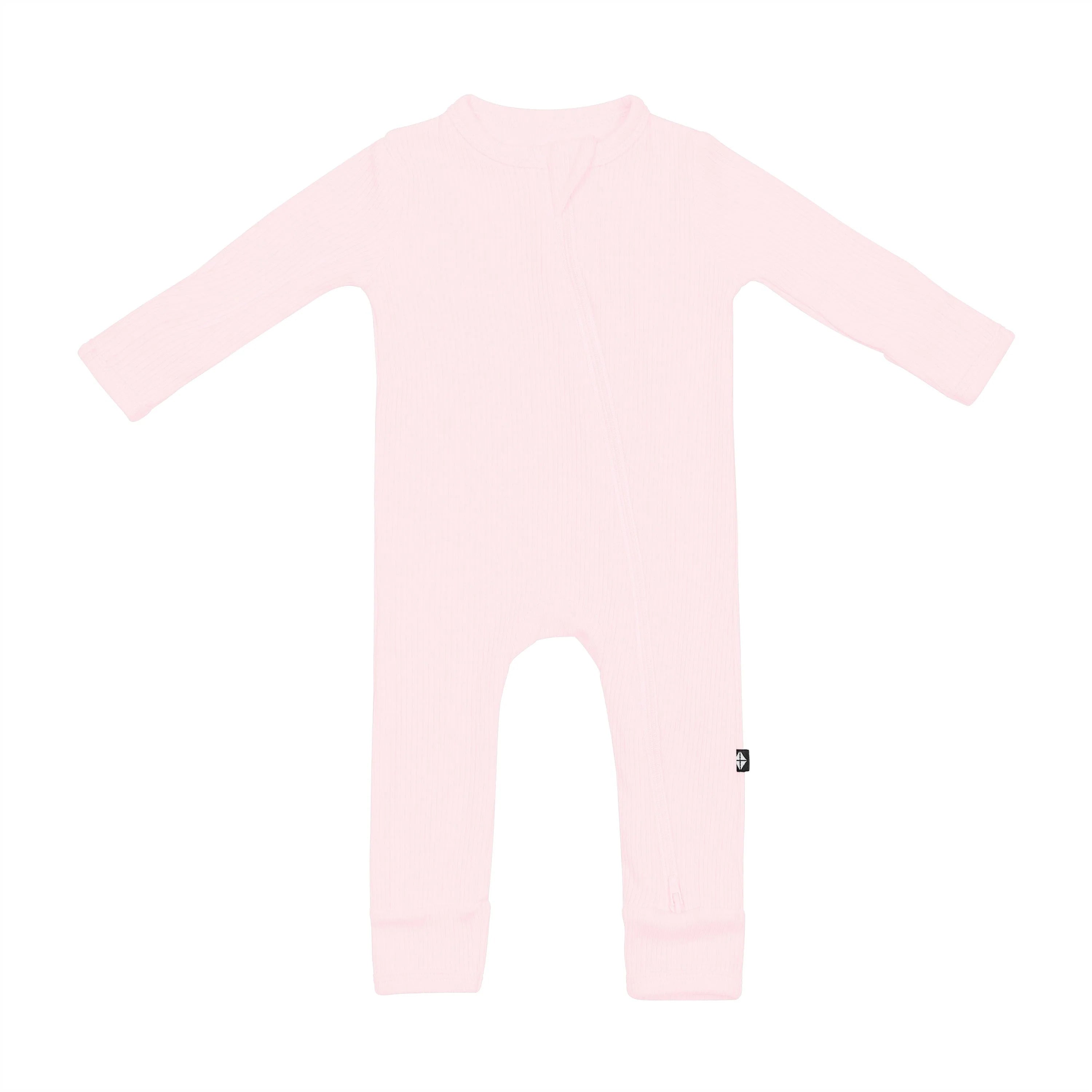 Kyte Baby Ribbed Zipper Romper: Sakura