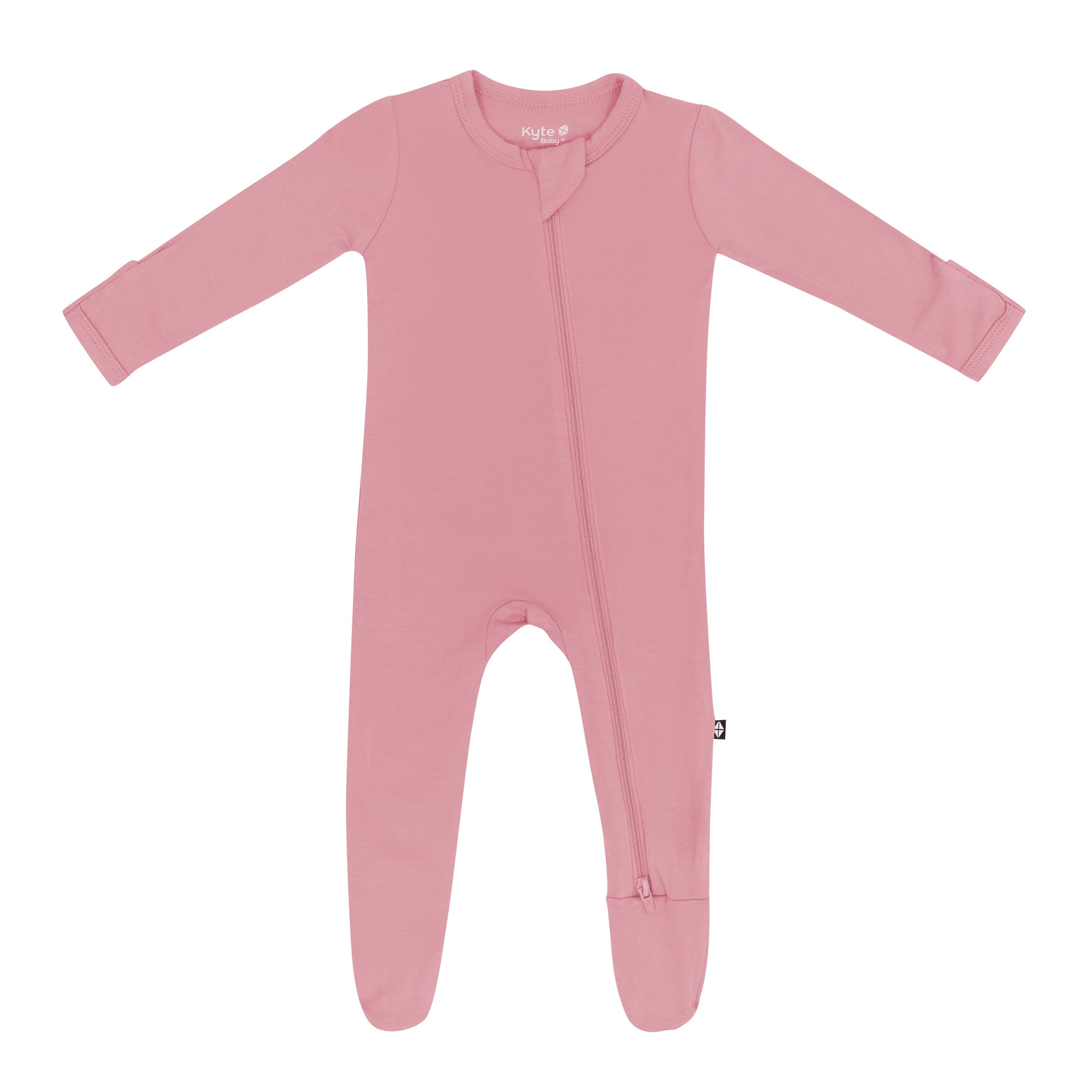Zippered Footie: Apple Blossom