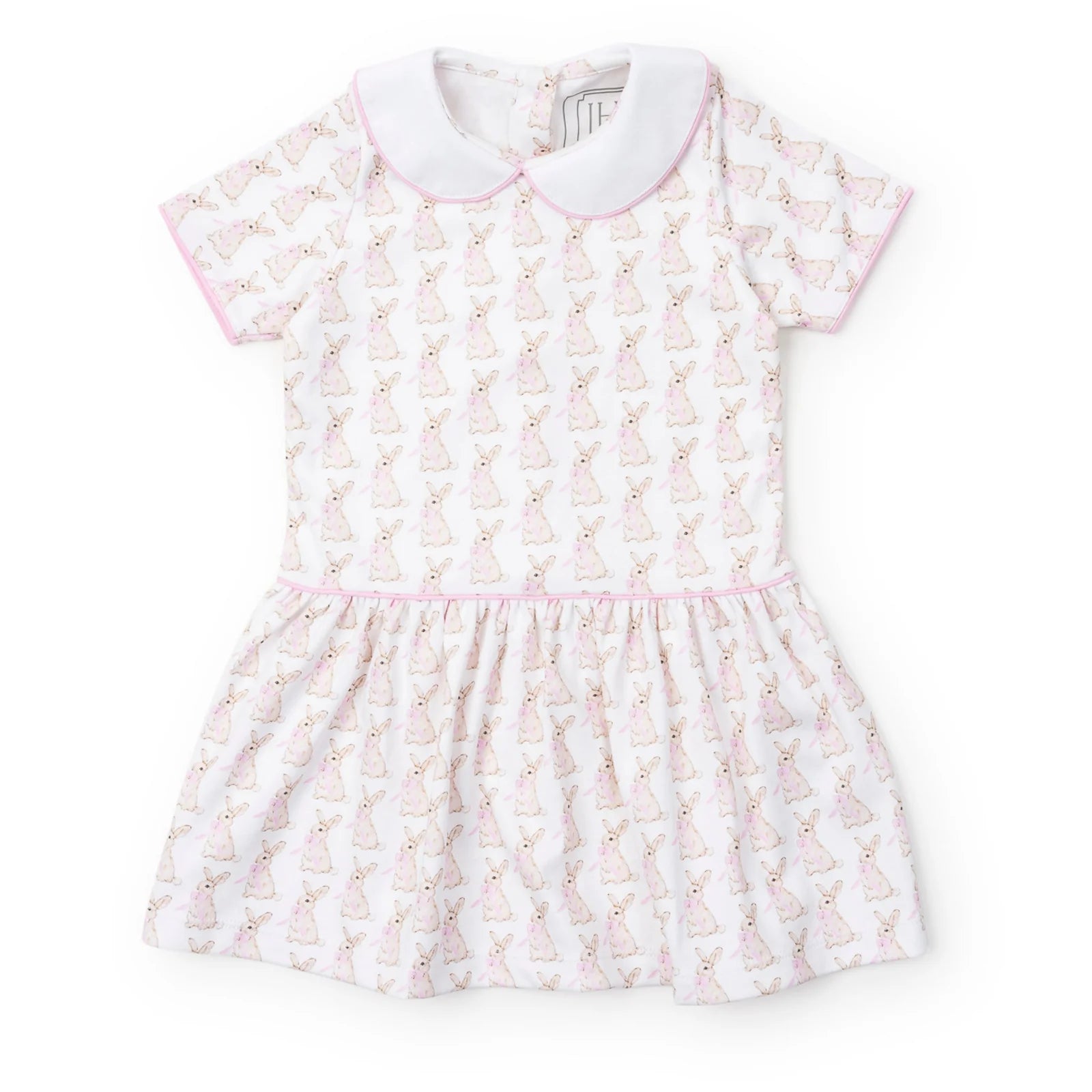 Libbie Dress: Pink Easter Bunnies