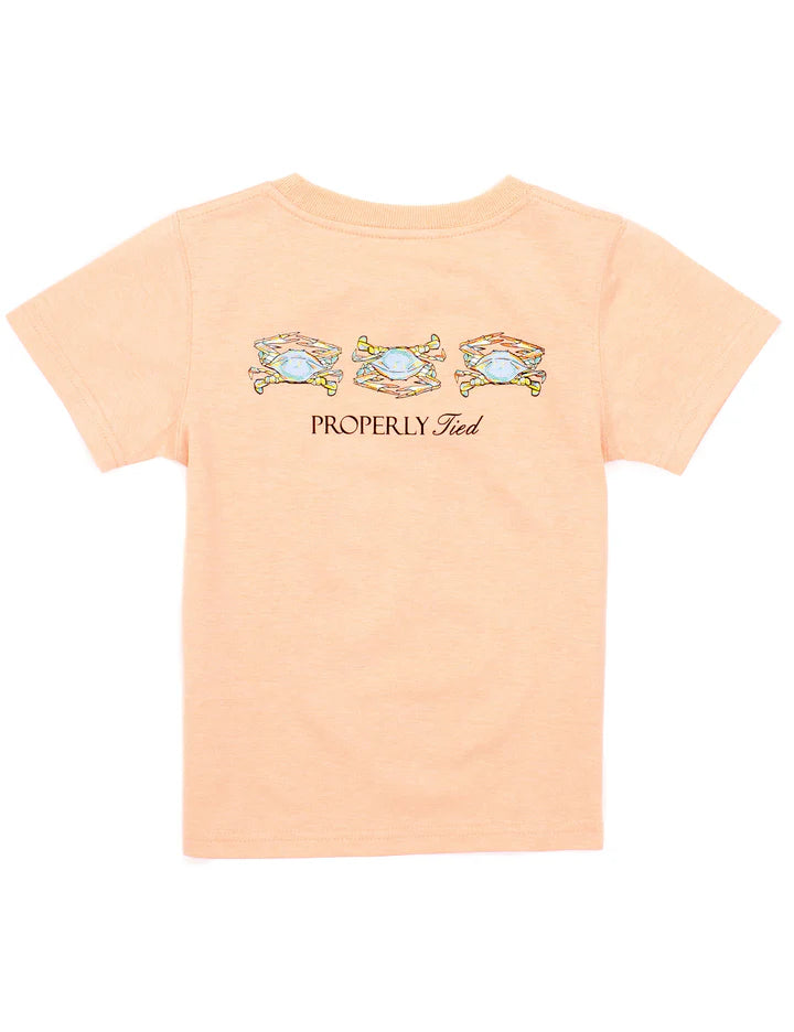 Boys Triple Crab SS Graphic T-Shirt: Melon