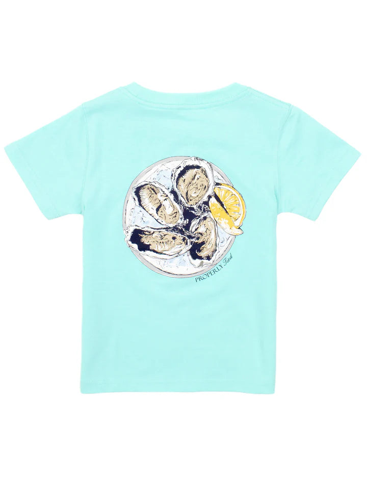 Boys Oyster Tray SS Graphic T-Shirt: Seafoam