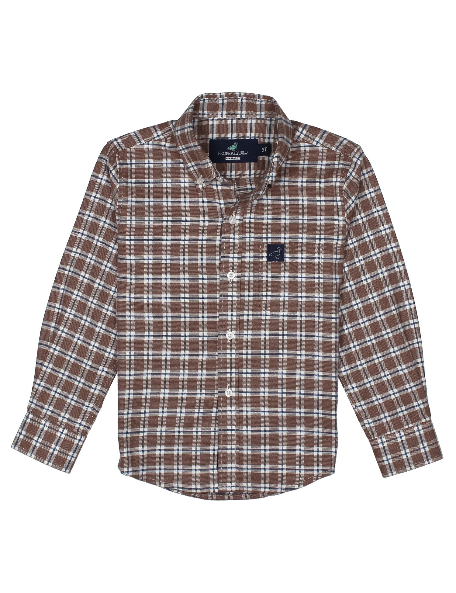 Boys Classic Flannel: Saddle