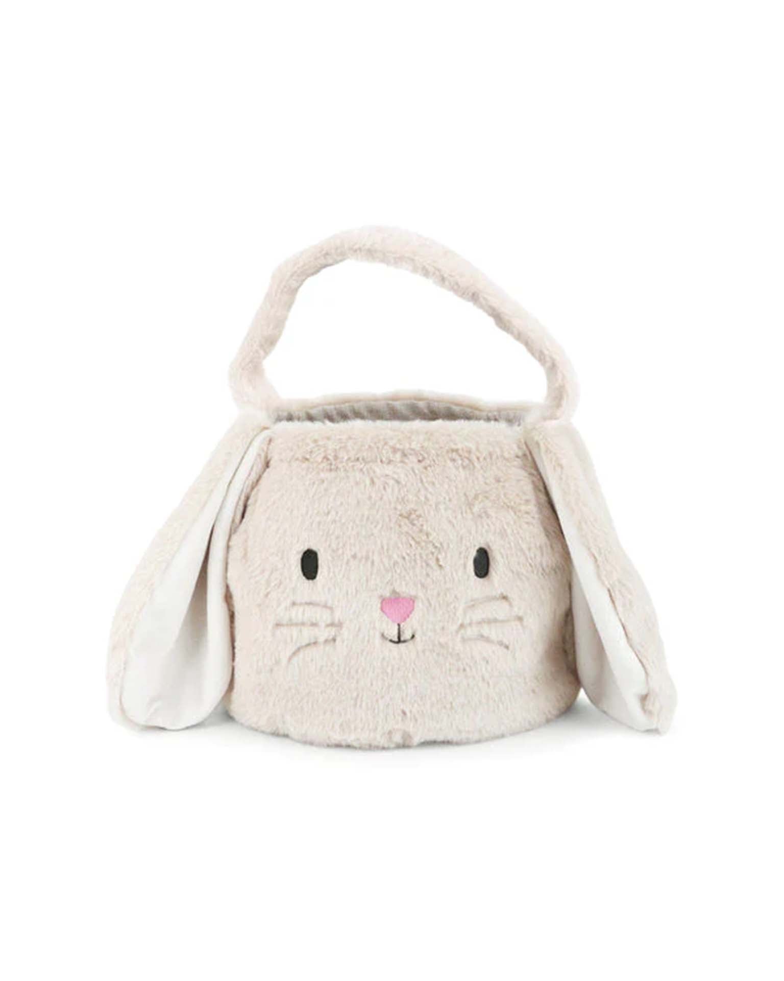Fluffy Bunny Basket: Tan