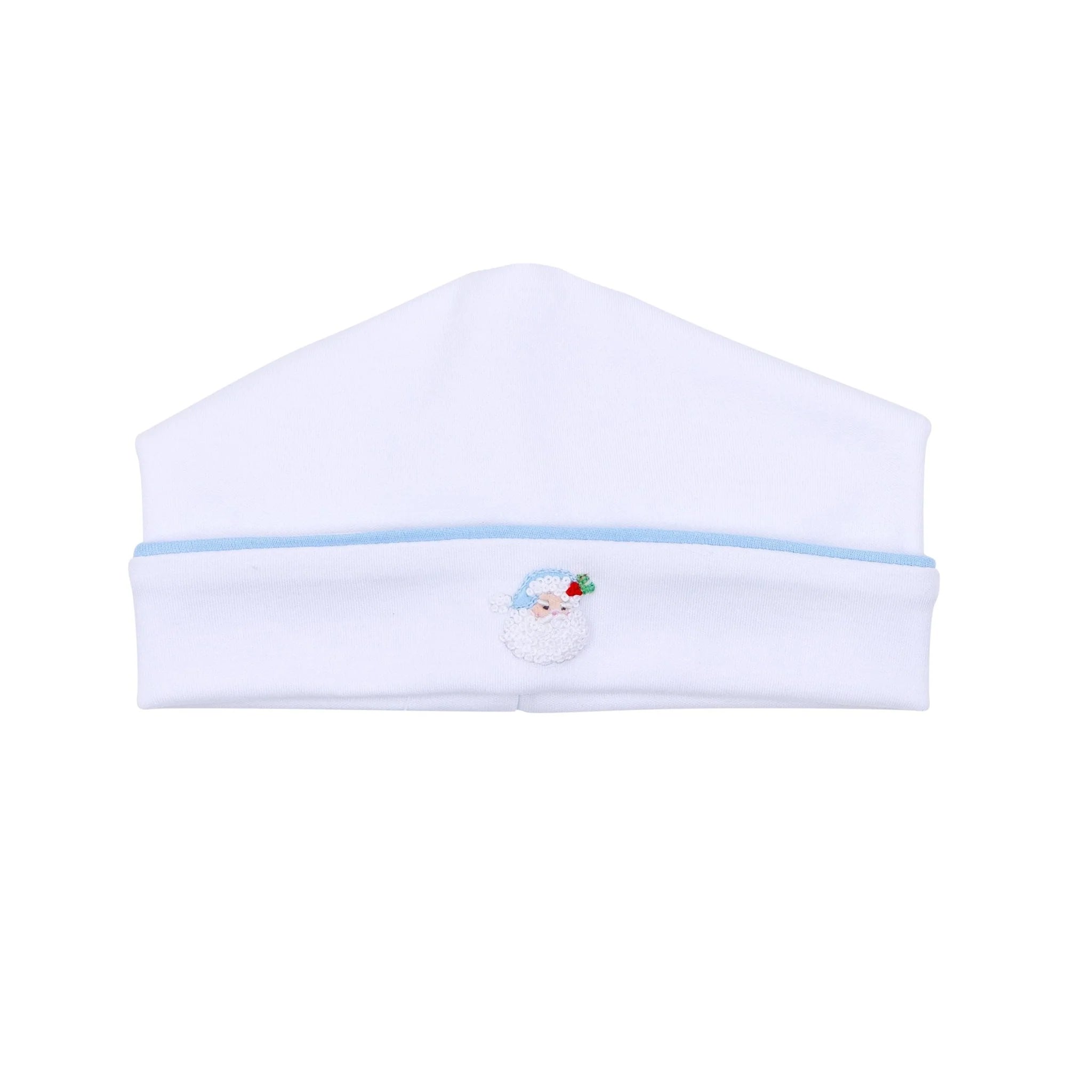 Santa Baby Embroidered Hat: Light Blue
