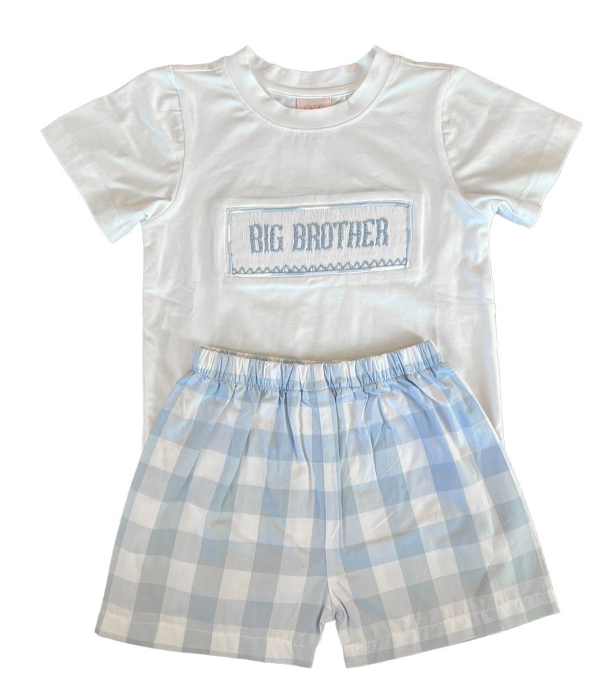Big Brother Smocked Short Set