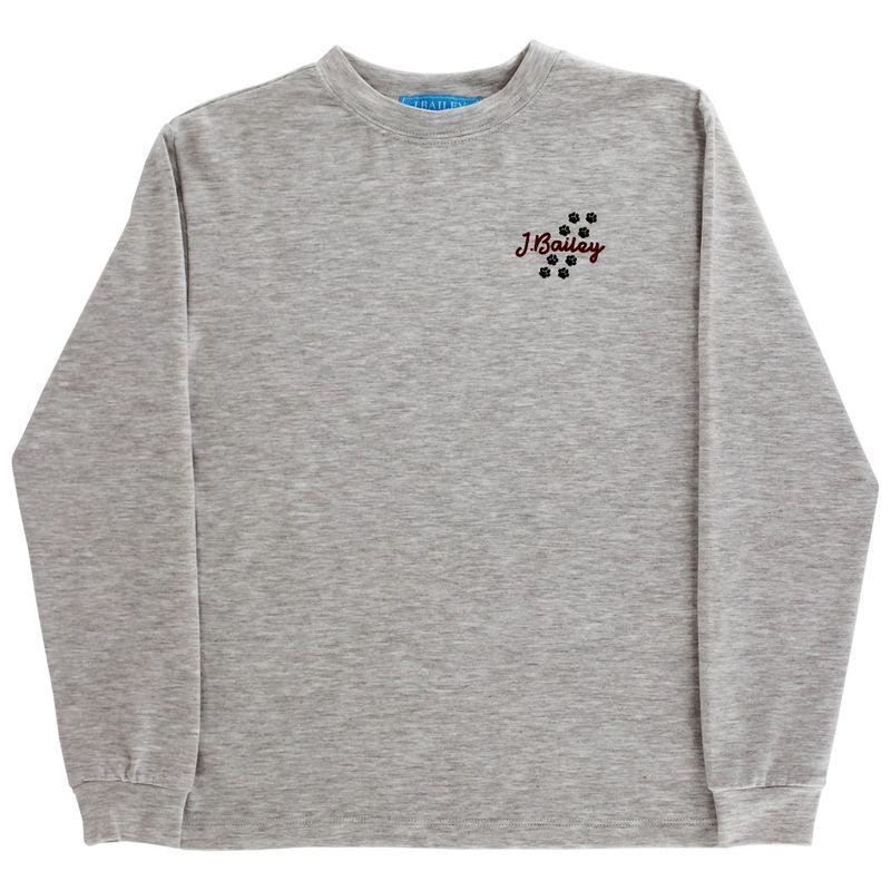 Bailey Boys LS Oatmeal Logo T-Shirt: Dawgs