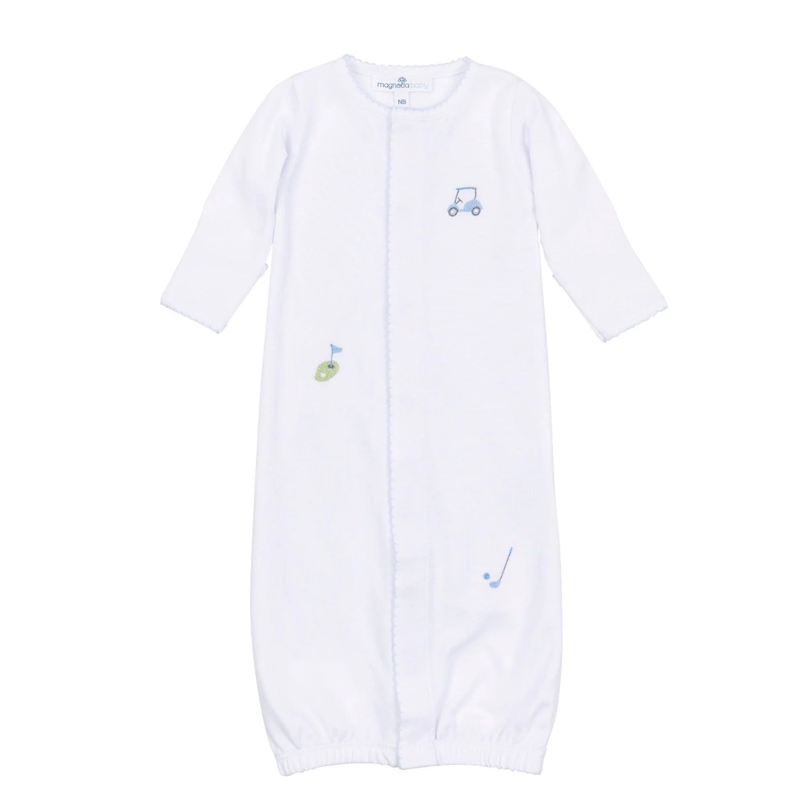 Tiny Tee Time Embroidered Converter: Light Blue