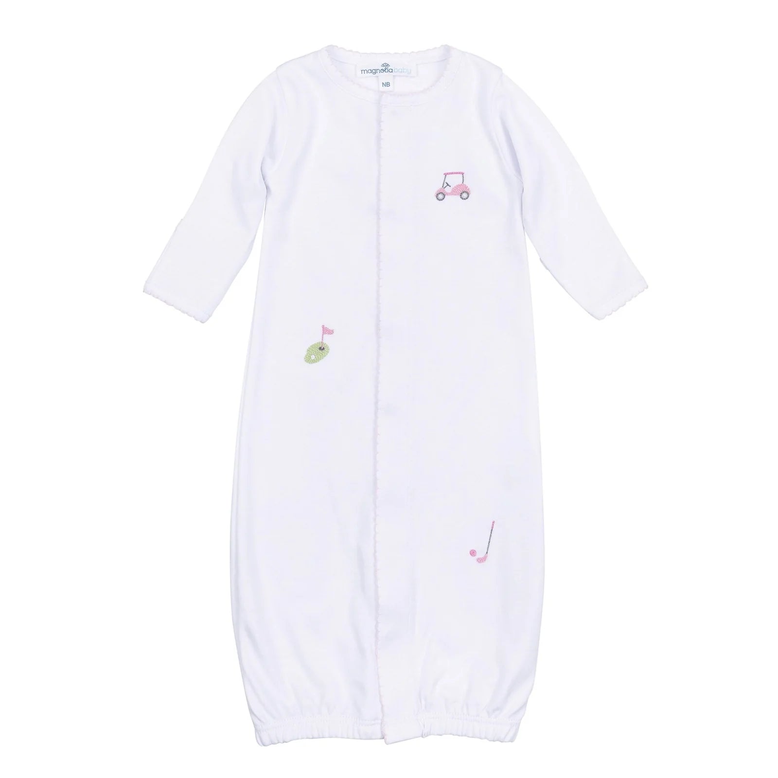 Tiny Tee Time Embroidered Converter: Light PInk