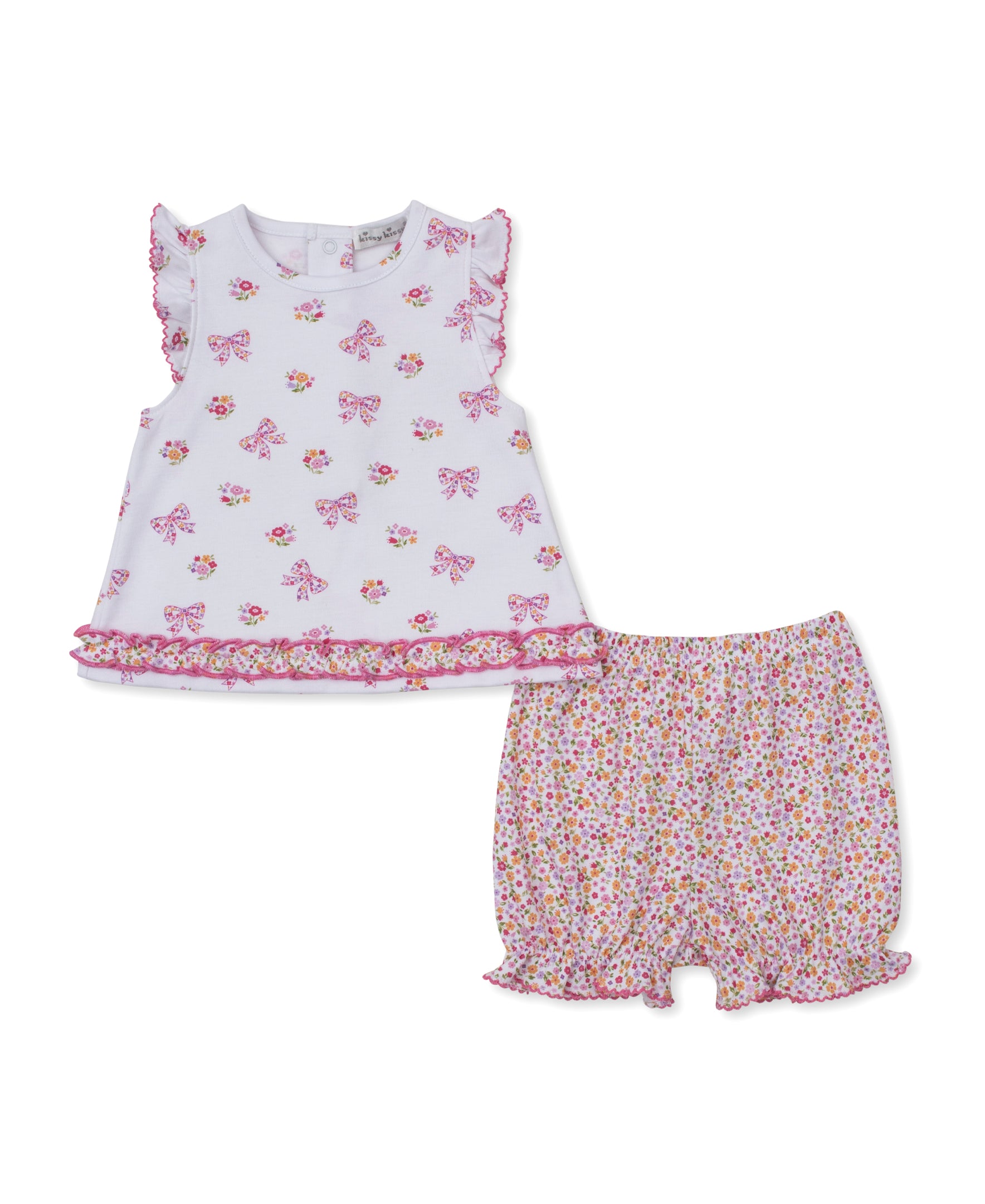 Blossoming Bows Sunsuit Bloomer Set