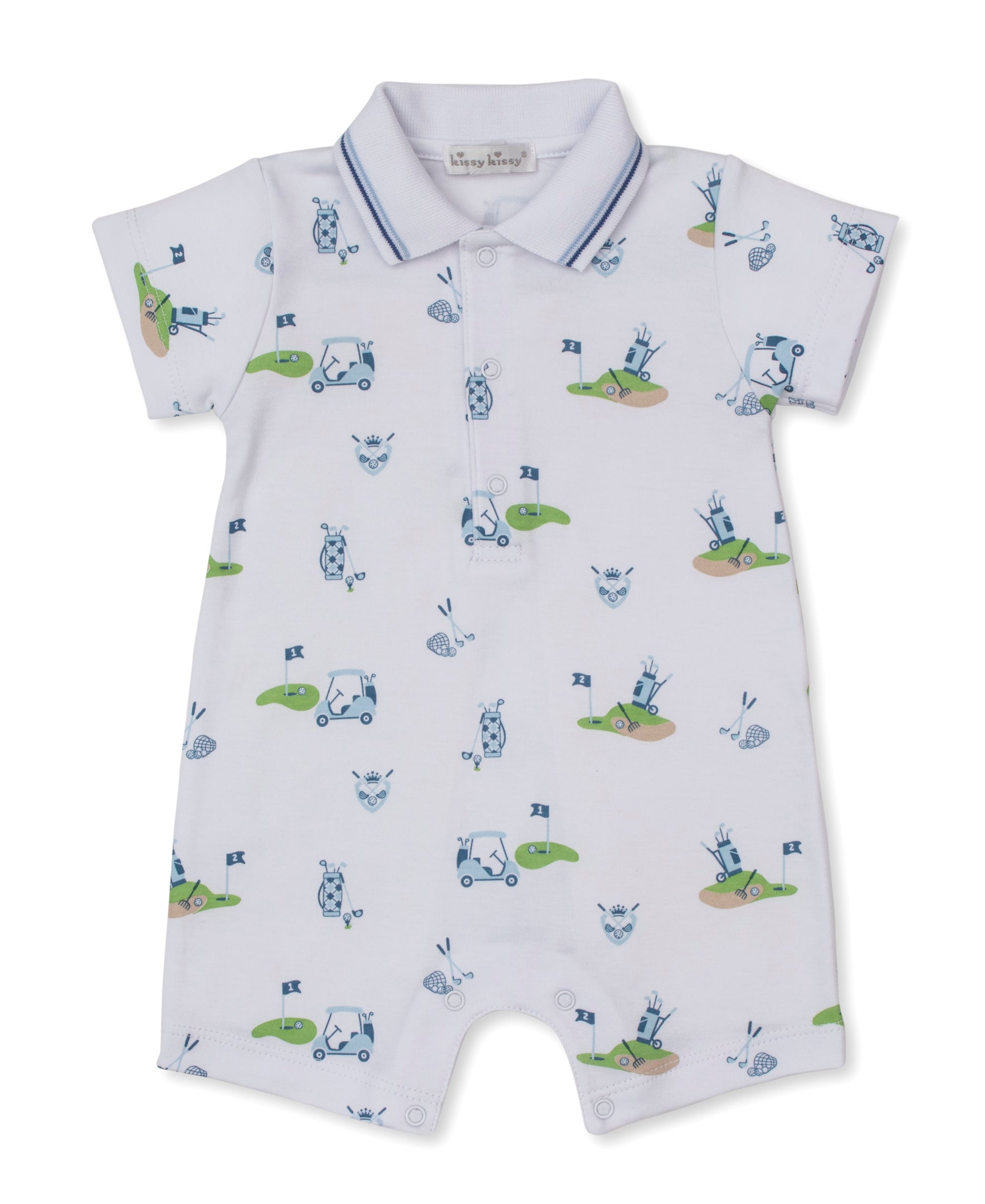 Golf Championship Short Playsuit: Light Blue