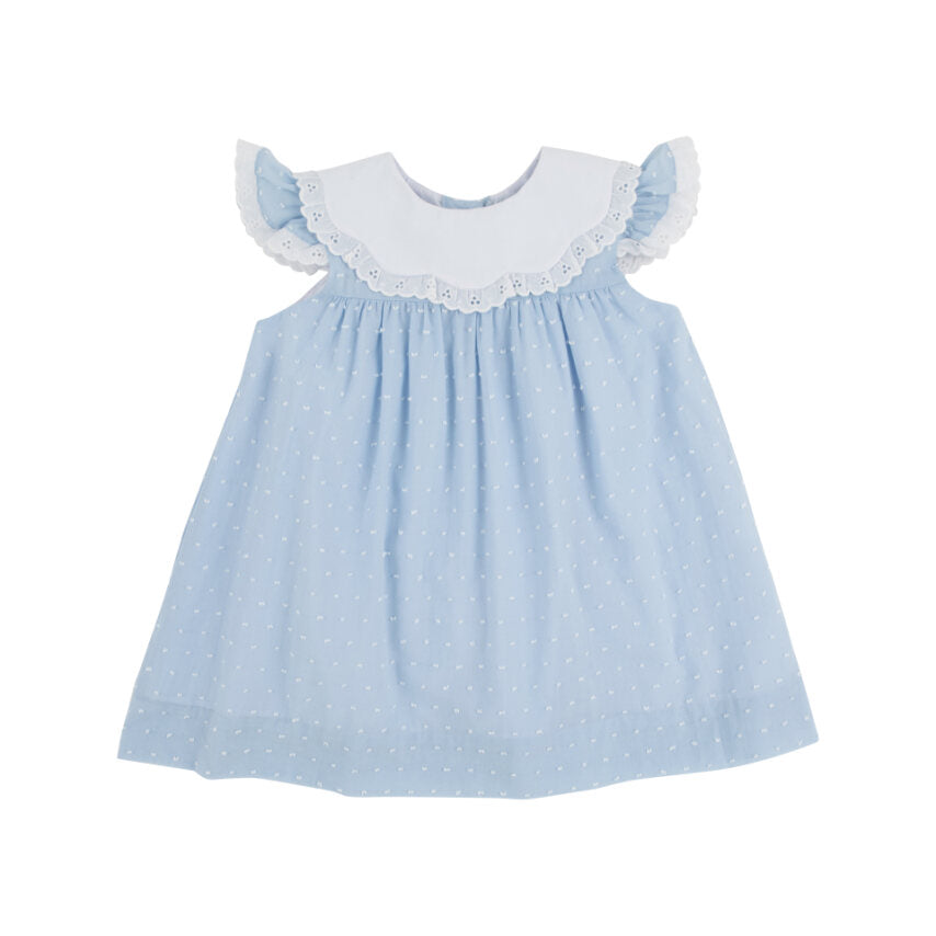 Franny Frock: Sarasota Sky Dallas Dot/Worth Ave White